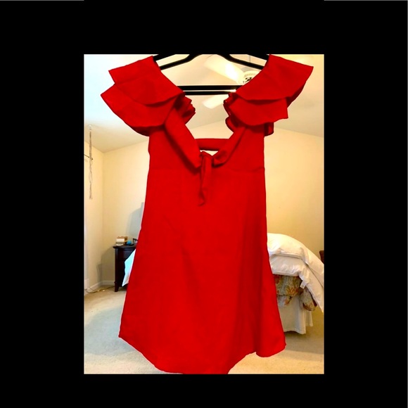 silk red mini dress Glam Scarf Mini Dress  Adeline